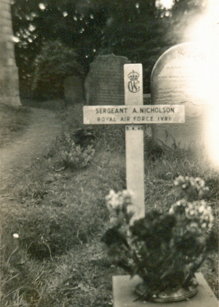 A Nicholson grave marker